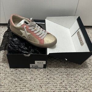 ShuShop Pink and Gold Women's Sneakers